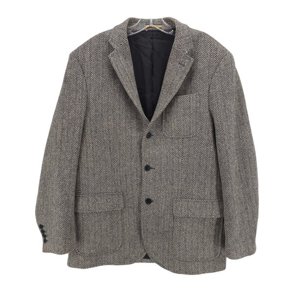 RUGBY RALPH LAUREN 100% Wool Herringbone Blazer Jacket 42R - SMALL FLAW! - Picture 1 of 13